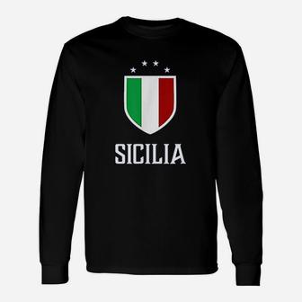 Sicilia Italy Italian Italia Long Sleeve T-Shirt - Thegiftio UK