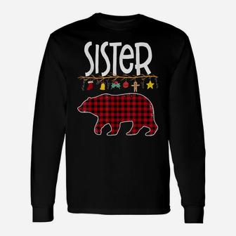 Sister Bear Matching Red Plaid Pajama Family Buffalo Unisex Long Sleeve | Crazezy