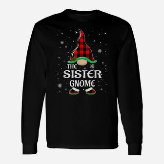 Sister Gnome Buffalo Plaid Matching Family Christmas Pajama Unisex Long Sleeve | Crazezy AU