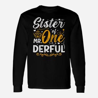 Sister Of Mr One Derful Party Matching Family 1St Birthday Unisex Long Sleeve | Crazezy AU