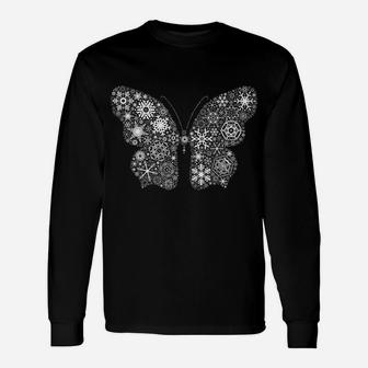 Snowflake Merry Christmas Gifts - Butterfly Unisex Long Sleeve | Crazezy AU