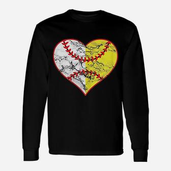 Softball Heart Unisex Long Sleeve | Crazezy UK