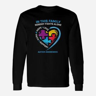 Son Daughter Mom Dad Family I Wear Blue Awareness Unisex Long Sleeve | Crazezy AU