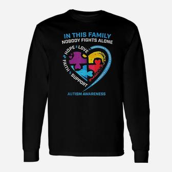 Son Daughter Mom Dad Family I Wear Blue Awareness Unisex Long Sleeve | Crazezy CA