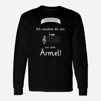 Sopran Musik Humor Langarmshirts, Zaubertrick B-Musiknote, Musikliebhaber-Langarmshirts - Seseable