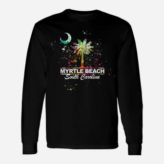 South Carolina Myrtle Beach Sc Flag Graphic Design Sweatshirt Unisex Long Sleeve | Crazezy DE