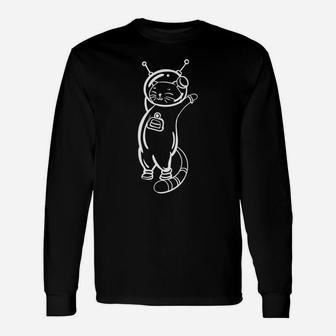 Space Cat Kitty Lovers Mars Jam Alien Gifs Funny Cat T Shirt Unisex Long Sleeve | Crazezy CA