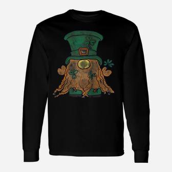 St Pat Gnome Clover Hat St Patrick's Day Irish Love Gnome Raglan Baseball Tee Unisex Long Sleeve | Crazezy