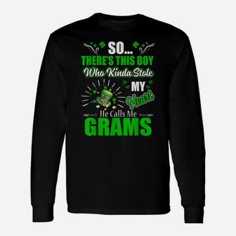 St Patrick Day Who Kinda Stole My Heart Calls Me Grams Unisex Long Sleeve | Crazezy