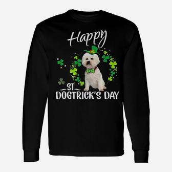 St Patricks Day My Bichon Frise Is My Lucky Charm Long Sleeve T-Shirt - Monsterry DE