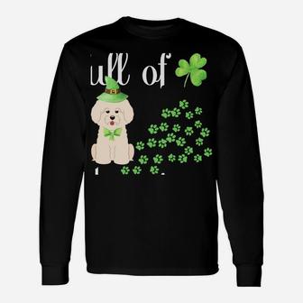 St Patricks Day Dog Lover Shirt Bichon Frise Shamrock Green Unisex Long Sleeve | Crazezy