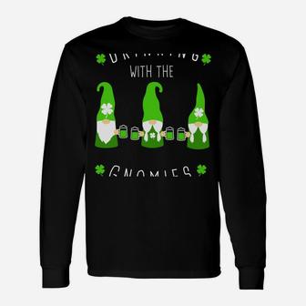 St Patricks Day Gnome And Green Beer Design Irish Parties Unisex Long Sleeve | Crazezy