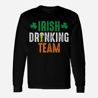 St Patrick's Irish Beer Drinking Team Ireland Flag Clover Unisex Long Sleeve | Crazezy UK