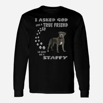 Staffy Dog Mom, Stafford Dad, Staffordshire Bull Terrier Zip Hoodie Unisex Long Sleeve | Crazezy UK