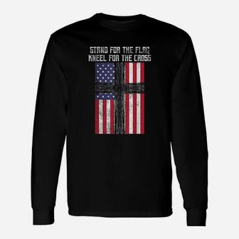Stand For The Flag Kneel For The Cross Unisex Long Sleeve | Crazezy