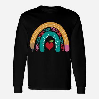 Stem Teacher, Funny Boho Rainbow For Teachers Sweatshirt Unisex Long Sleeve | Crazezy CA