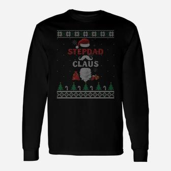 Stepdad Claus Matching Family Christmas Santa Gift Unisex Long Sleeve | Crazezy AU