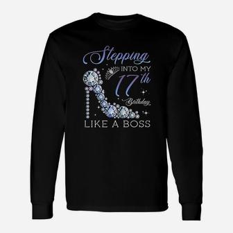 Stepping Into 17Th Birthday Born 2003 Gifts 17 Years Old Unisex Long Sleeve | Crazezy CA
