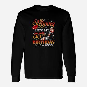 Stepping Into My 55Th Birthday Unisex Long Sleeve | Crazezy