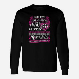 Stolz Deutsche 1977 Langarmshirts, Personalisiertes Geburtsjahr mit Spruch - Seseable