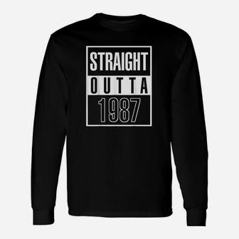 Straight Outta 1987 33Rd Birthday Vintage 33 Years Old Gift Unisex Long Sleeve | Crazezy AU