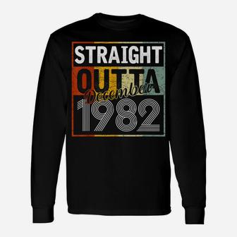Straight Outta December 1982 Men Women Vintage 39Th Birthday Unisex Long Sleeve | Crazezy UK