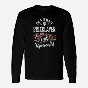 Strong Woman Bricklayer Funny Birthday Gift Idea Unisex Long Sleeve | Crazezy