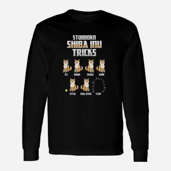 Stubborn Shiba Inu Tricks Unisex Long Sleeve | Crazezy DE