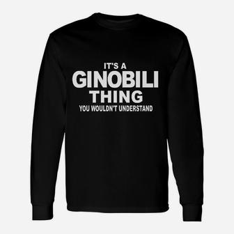 Stuff With Attitude Ginobili Thing Black Unisex Long Sleeve | Crazezy UK