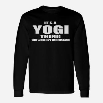Stuff With Attitude Yogi Thing Navy Blue Unisex Long Sleeve | Crazezy UK