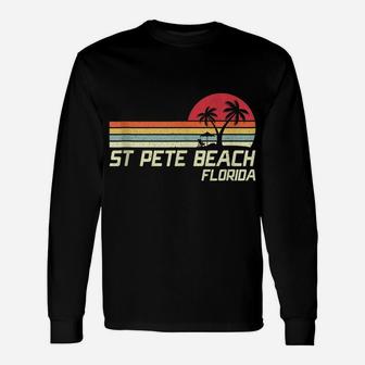 Summer Vacation Vintage Florida St Pete Beach Unisex Long Sleeve | Crazezy