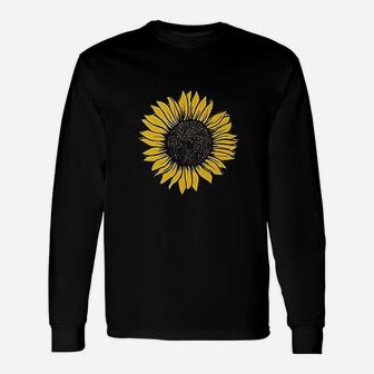 Sunflower Cute Funny Graphic Unisex Long Sleeve | Crazezy