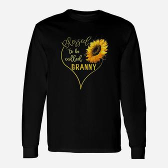 Sunflower Heart Blessed To Be Called Granny Unisex Long Sleeve | Crazezy DE