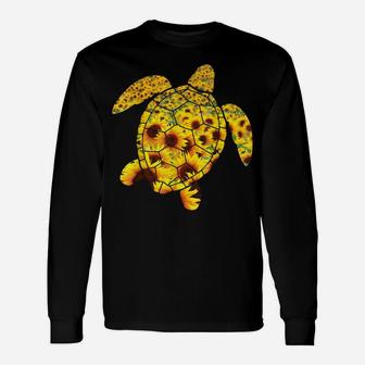 Sunflower Sea Turtle Family Members Beautiful Flower Summer Unisex Long Sleeve | Crazezy AU