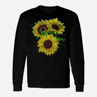 Sunshine Floral Blossom Yellow Flower Florist Sunflower Unisex Long Sleeve | Crazezy