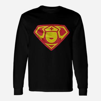 Super Nurse Superhero Superpower Funny Unisex Long Sleeve | Crazezy DE