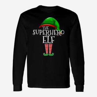 Superhero Elf Group Matching Family Christmas Gift Outfit Unisex Long Sleeve | Crazezy