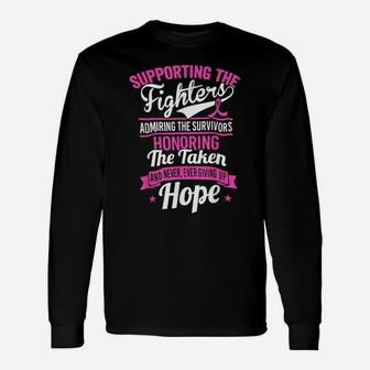 Supporting The Fighters Admiring The Survivors Unisex Long Sleeve | Crazezy AU