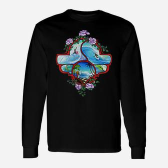 Surfing Collage Of Surfer's In A Vintage Retro 70'S Surf Unisex Long Sleeve | Crazezy DE