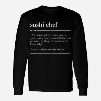 Sushi Chef Definition Funny Noun Zip Hoodie Unisex Long Sleeve | Crazezy CA
