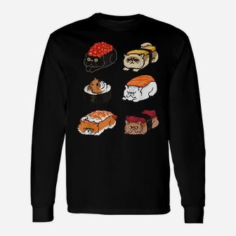 Sushi Persian Cat For Cat Lovers Unisex Long Sleeve | Crazezy AU