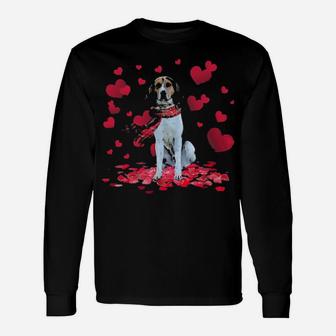 Sweet Valentine Treeing Walker Coonhound Long Sleeve T-Shirt - Monsterry