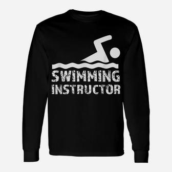 Swimming Instructor Lesson Swim Coach Unisex Long Sleeve | Crazezy