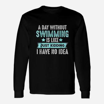 Swimming For Swimmer Swim Team Coach Long Sleeve T-Shirt - Thegiftio UK