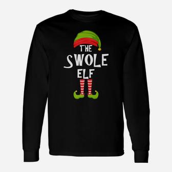 Swole Elf Matching Family Christmas Party Pajama Group Gift Unisex Long Sleeve | Crazezy CA