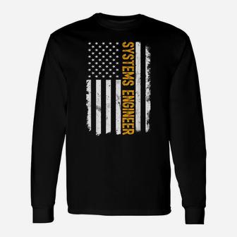 Systems Engineer Job, American Flag Systems Engineers Career Unisex Long Sleeve | Crazezy