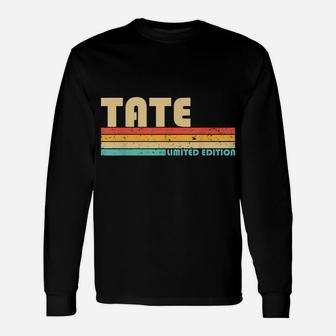 Tate Surname Funny Retro Vintage 80S 90S Birthday Reunion Unisex Long Sleeve | Crazezy