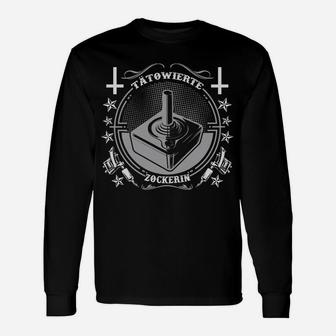 Tattoo Liebhaber Gamer Zockerei Motiv, Schwarzes Tee für Spieler Langarmshirts - Seseable