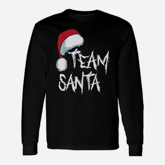 Team Santa Christmas Red Funny Santa Hat Xmas Women Men Gift Unisex Long Sleeve | Crazezy