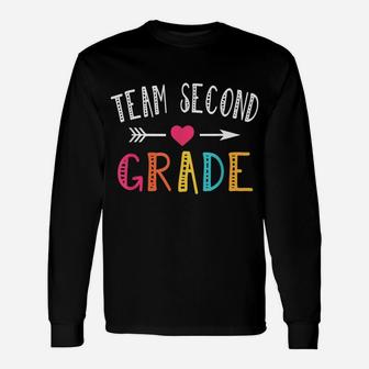 Team Second Grade 2Nd Grade Teacher Student Gift Unisex Long Sleeve | Crazezy